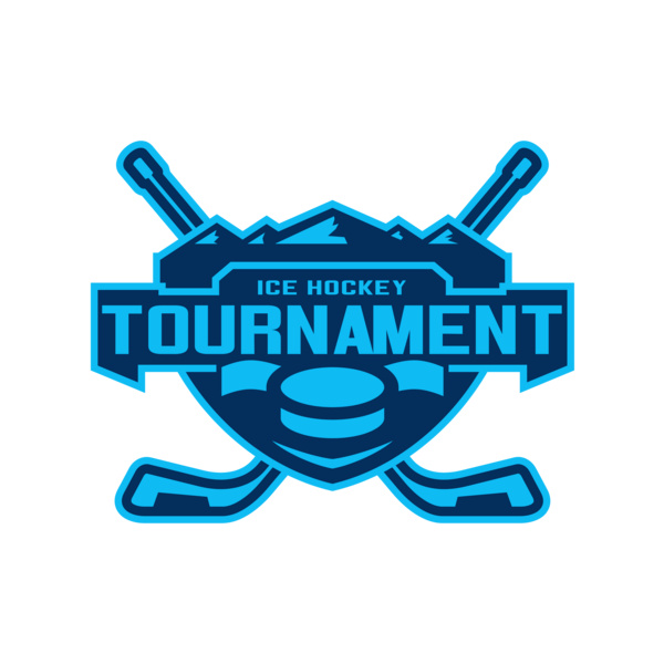 Tournament Ice Hockey logo template Thumbnail
