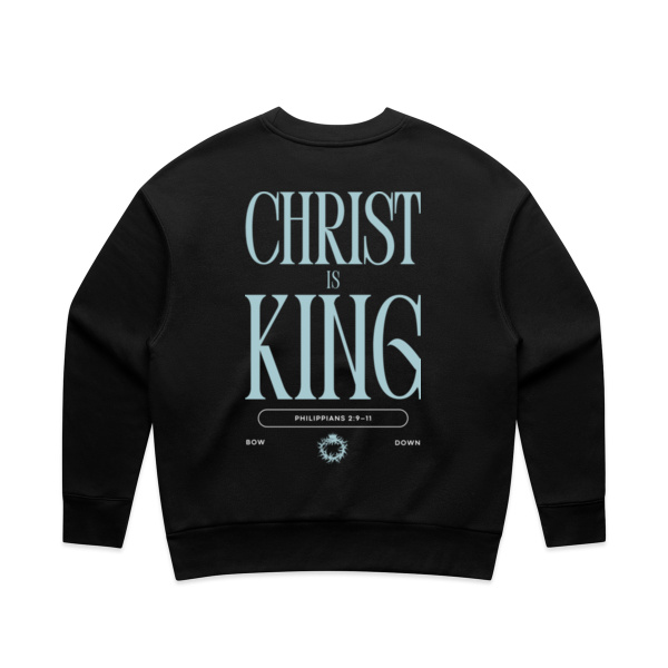 Christ Is King (Dark) Women's Crewneck Thumbnail